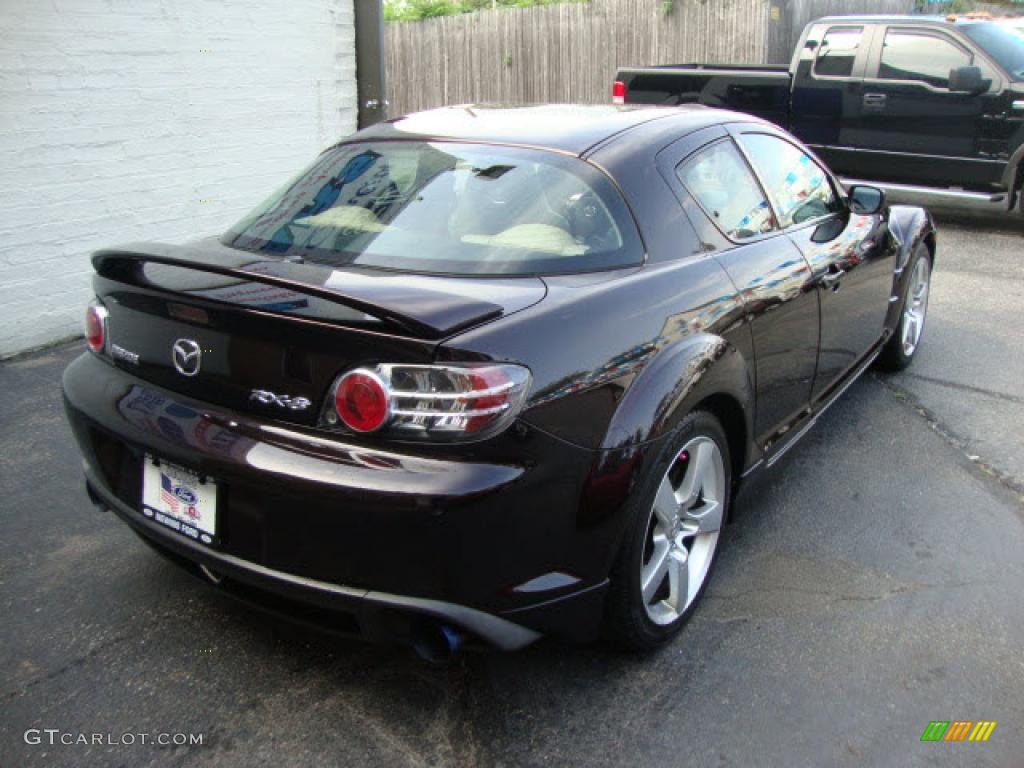2005 RX-8 Sport - Black Cherry Mica / Parchment photo #4