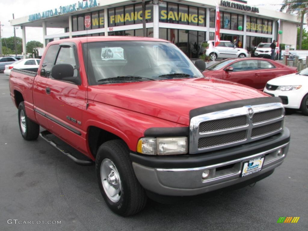 2000 Ram 1500 SLT Extended Cab - Flame Red / Mist Gray photo #1
