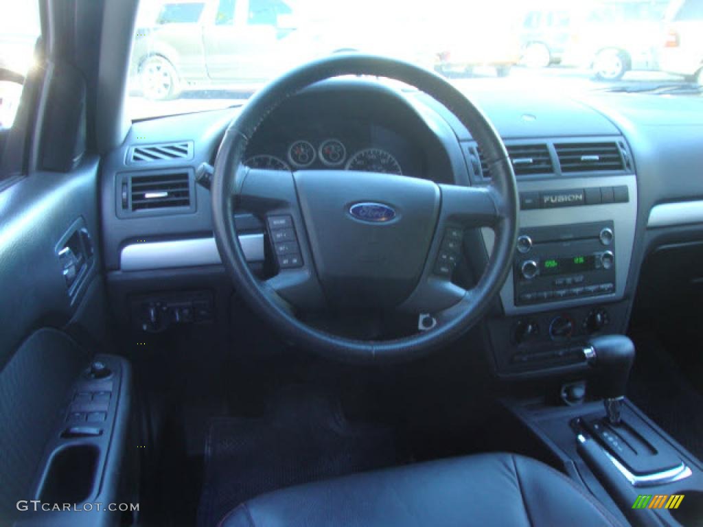 2008 Ford Fusion SE Charcoal Black Dashboard Photo #39861659
