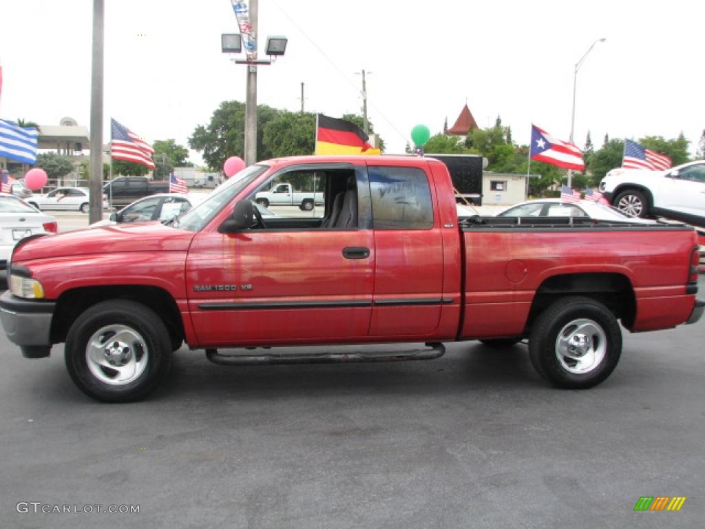2000 Ram 1500 SLT Extended Cab - Flame Red / Mist Gray photo #5