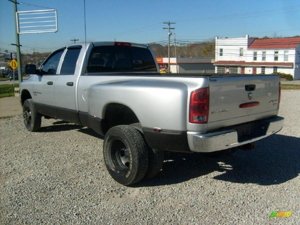 Bright Silver Metallic 2005 Dodge Ram 3500 SLT Quad Cab 4x4 Dually Exterior Photo #39861875