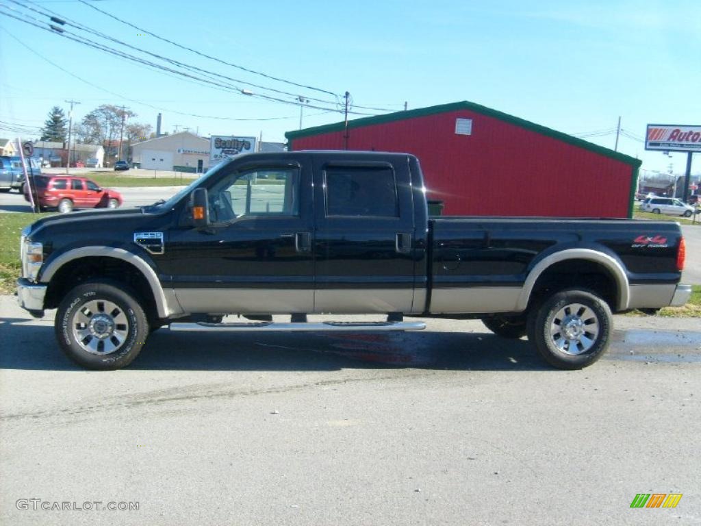 Black 2008 Ford F350 Super Duty Lariat Crew Cab 4x4 Exterior Photo #39862275