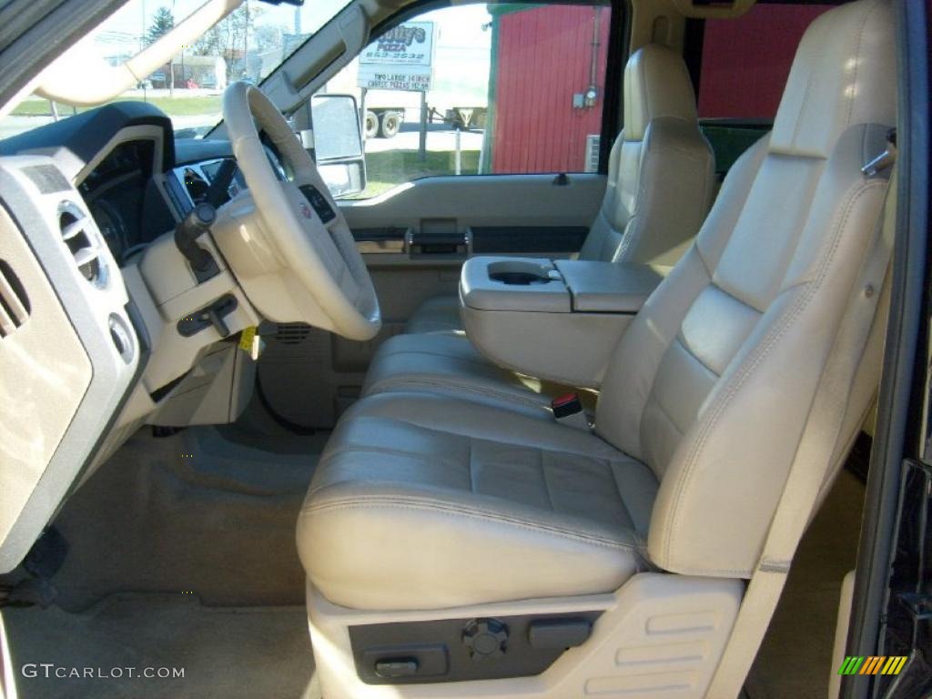 Camel Interior 2008 Ford F350 Super Duty Lariat Crew Cab 4x4 Photo #39862438