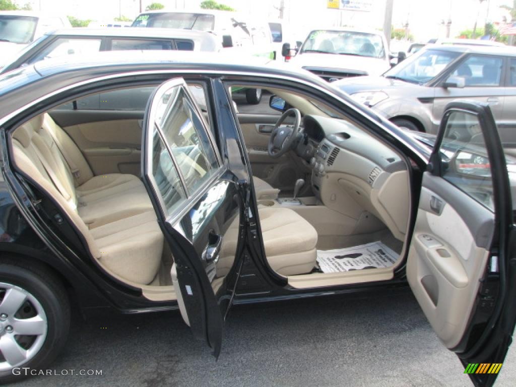 2007 Optima LX - Ebony Black / Beige photo #11