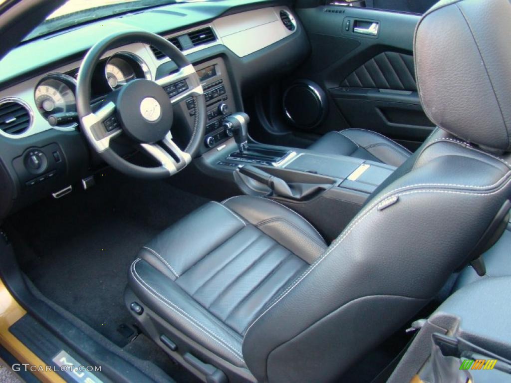 Charcoal Black Interior 2010 Ford Mustang V6 Premium Convertible Photo #39863699
