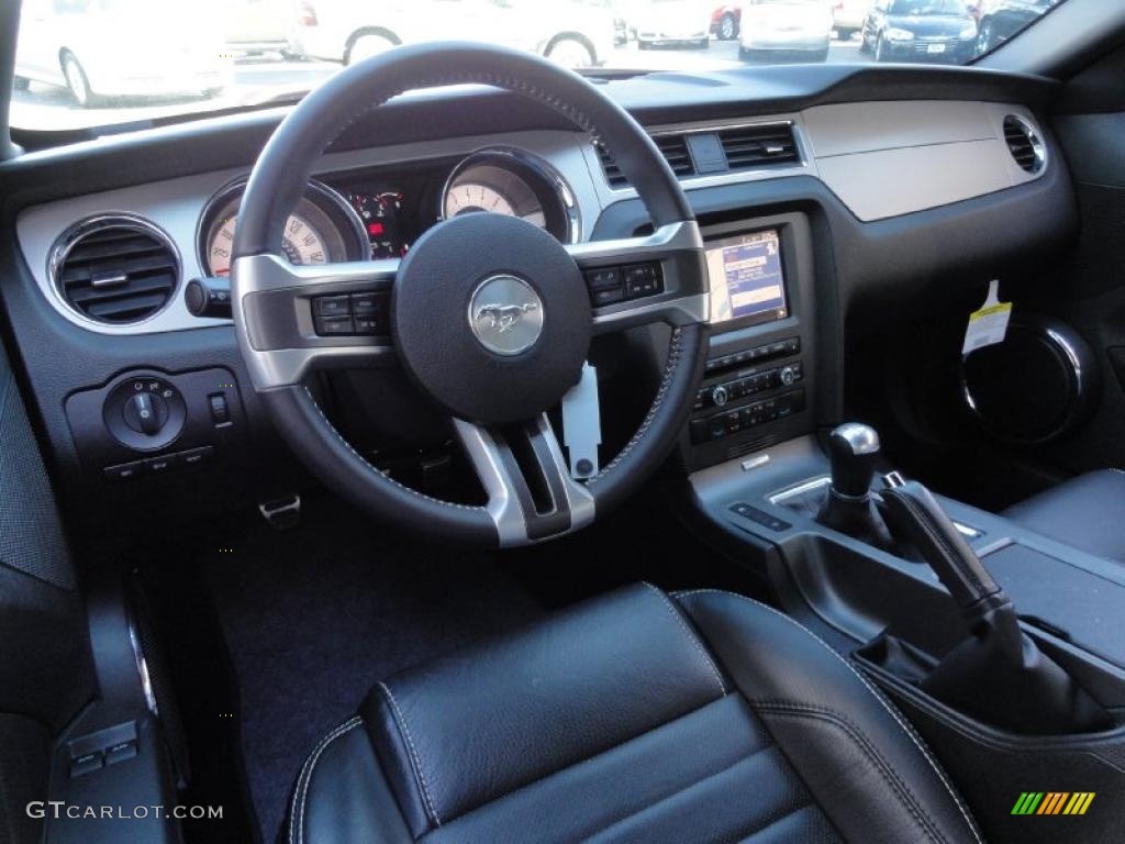 Charcoal Black Interior 2011 Ford Mustang V6 Premium Coupe Photo #39863953
