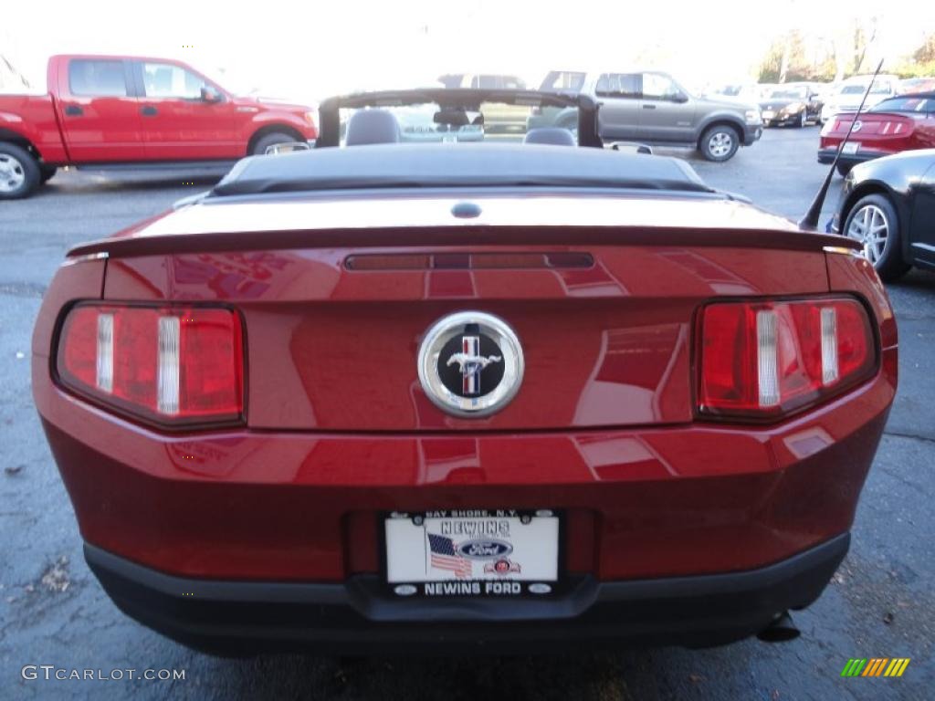 2010 Mustang V6 Premium Convertible - Red Candy Metallic / Charcoal Black photo #4
