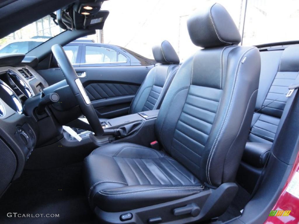 Charcoal Black Interior 2010 Ford Mustang V6 Premium Convertible Photo #39864662