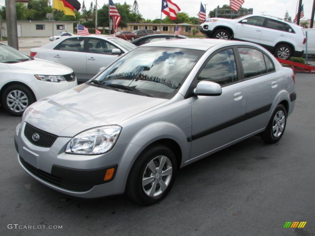 Silver Metallic 2008 Kia Rio LX Sedan Exterior Photo #39865135