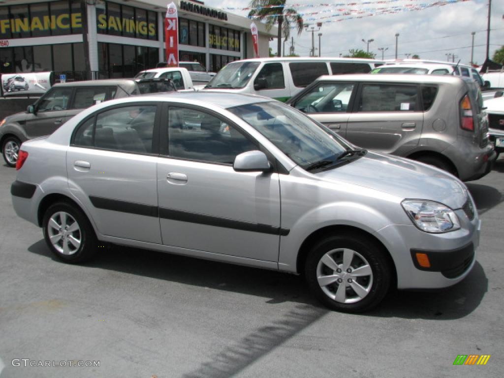 Silver Metallic 2008 Kia Rio LX Sedan Exterior Photo #39865199
