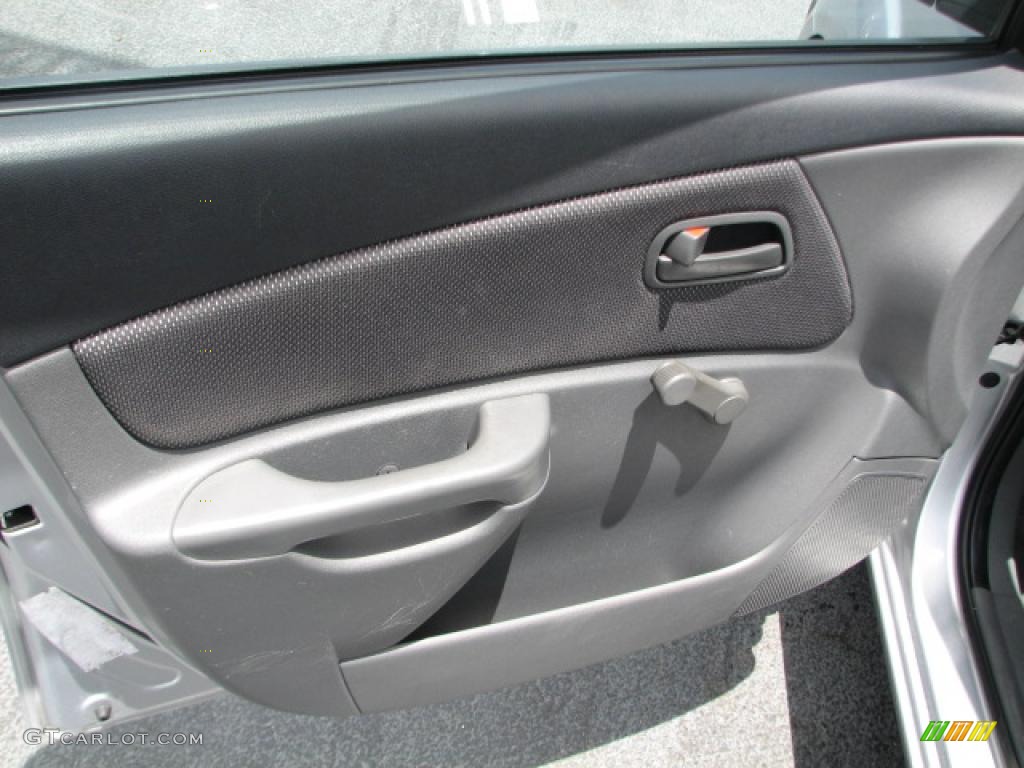 2008 Kia Rio LX Sedan Gray Door Panel Photo #39865359