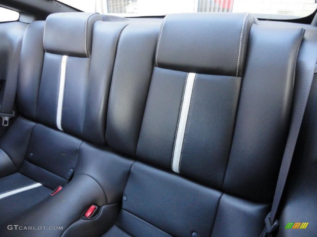 Charcoal Black/White Interior 2010 Ford Mustang GT Premium Coupe Photo #39865478
