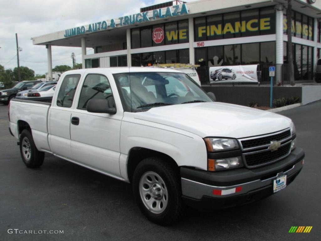 2006 Silverado 1500 Extended Cab - Summit White / Dark Charcoal photo #1