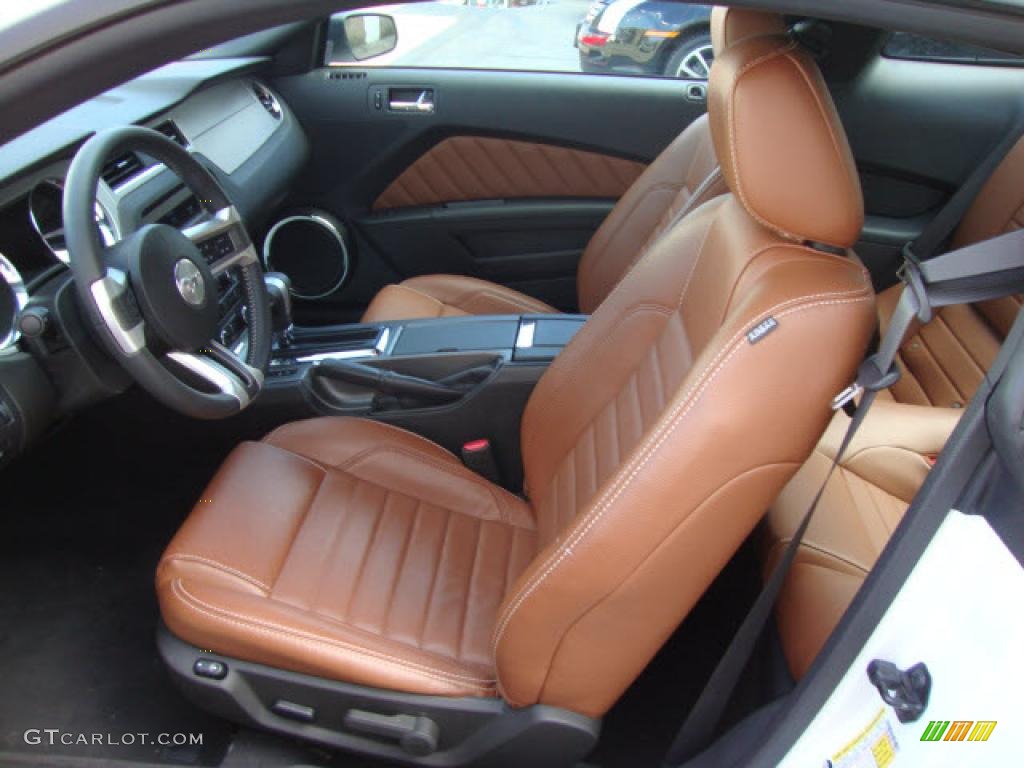Saddle Interior 2010 Ford Mustang V6 Premium Coupe Photo #39865987