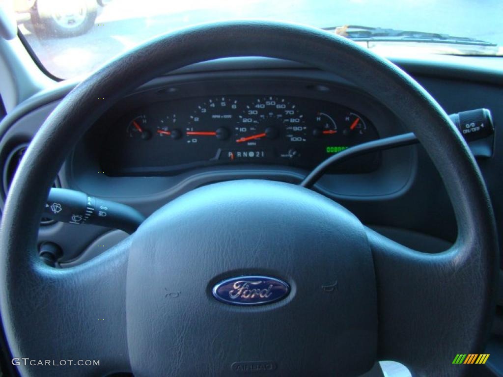 2008 Ford E Series Van E350 Super Duty Cargo Medium Flint Steering Wheel Photo #39867103