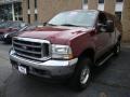 2004 Dark Toreador Red Metallic Ford F250 Super Duty Lariat SuperCab 4x4  photo #3