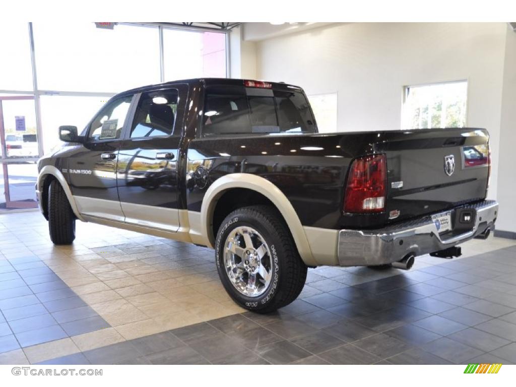 2011 Ram 1500 Laramie Crew Cab - Rugged Brown Pearl / Light Pebble Beige/Bark Brown photo #11