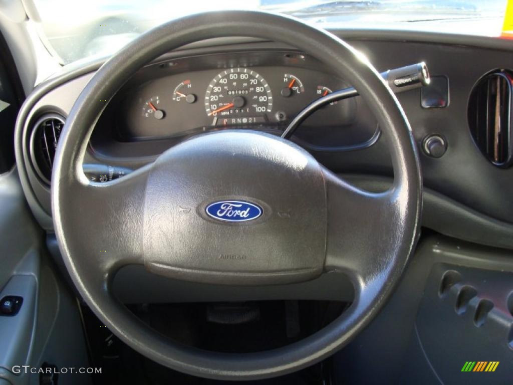 2003 Ford E Series Van E250 Cargo Medium Flint Steering Wheel Photo #39869807