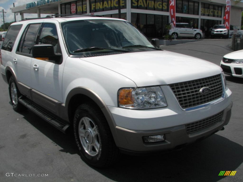 2003 Expedition Eddie Bauer 4x4 - Oxford White / Medium Parchment photo #1