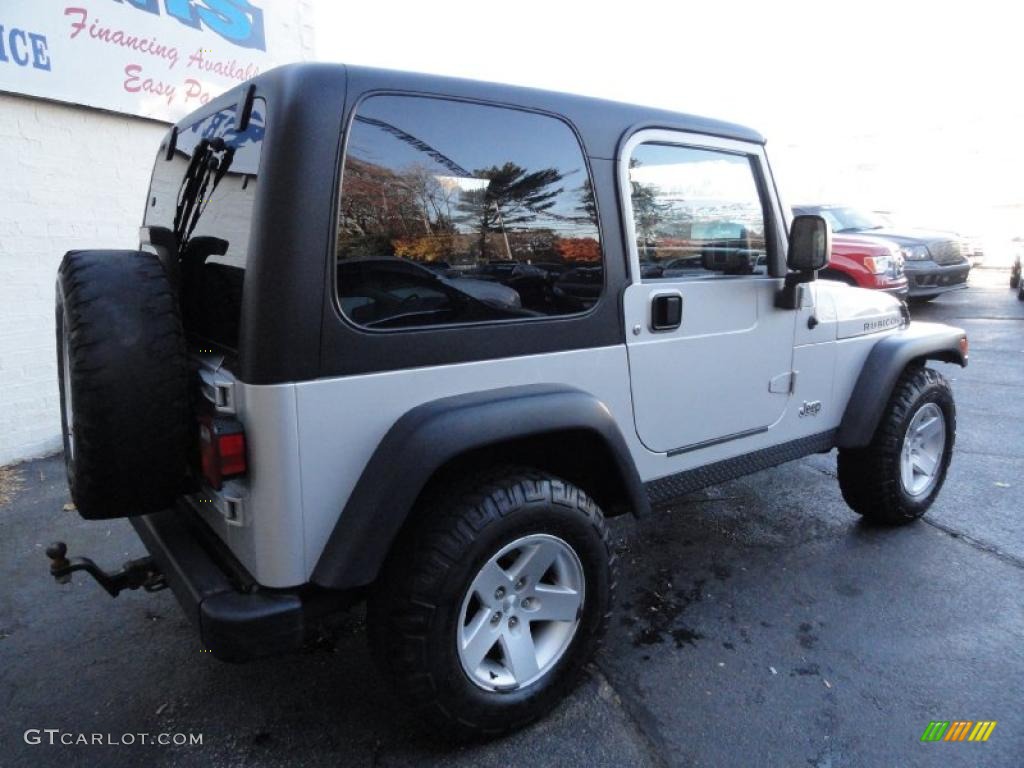 2004 Wrangler Rubicon 4x4 - Bright Silver Metallic / Dark Slate Gray photo #3