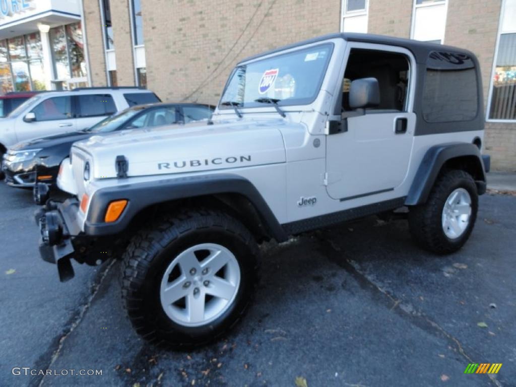 2004 Wrangler Rubicon 4x4 - Bright Silver Metallic / Dark Slate Gray photo #5