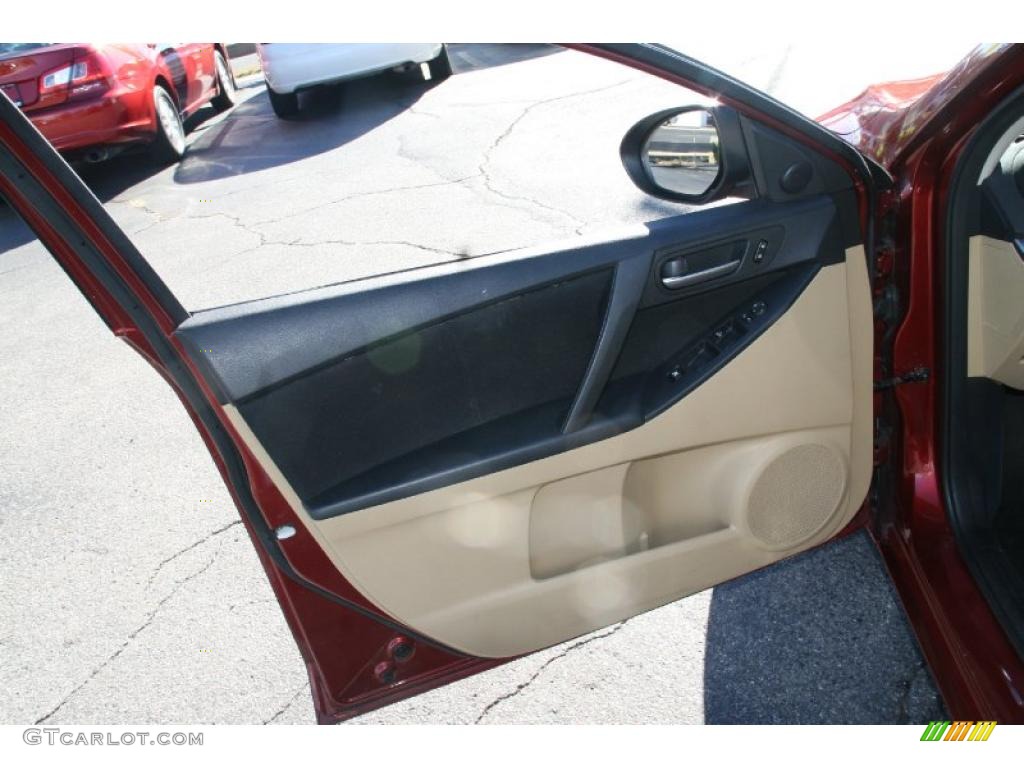 2010 Mazda MAZDA3 i Touring 4 Door Dune Beige Door Panel Photo #39873744
