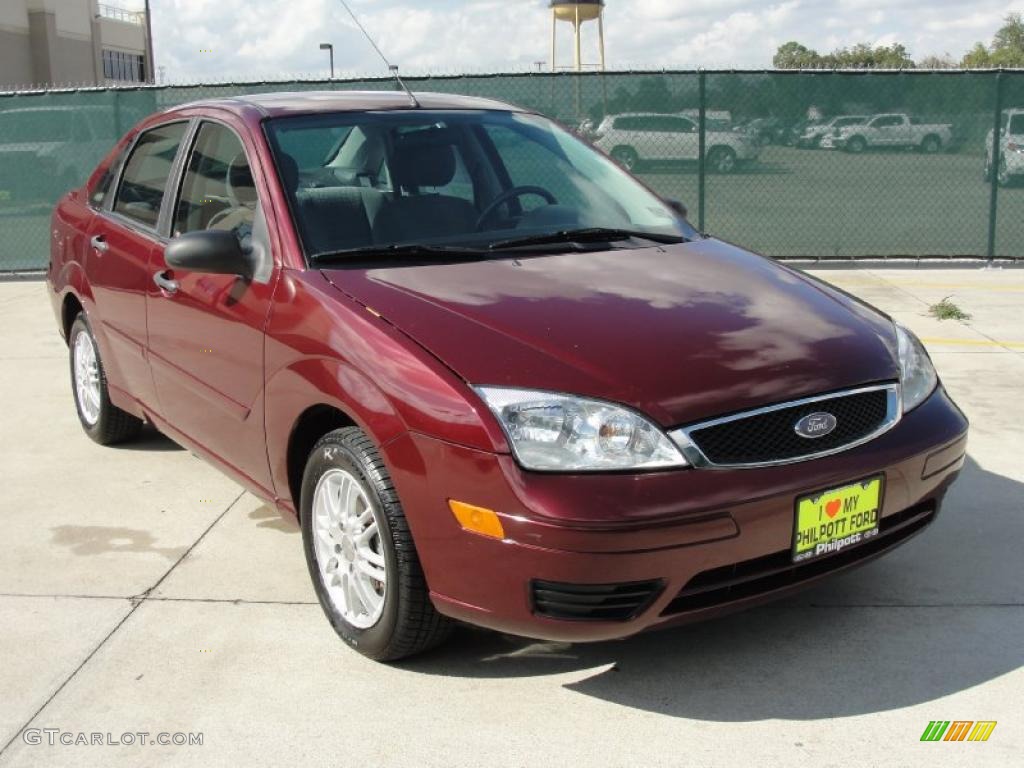 Dark Toreador Red Metallic 2007 Ford Focus ZX4 SE Sedan Exterior Photo #39874833