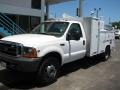 1999 Oxford White Ford F550 Super Duty XL Utility Crane Truck  photo #6