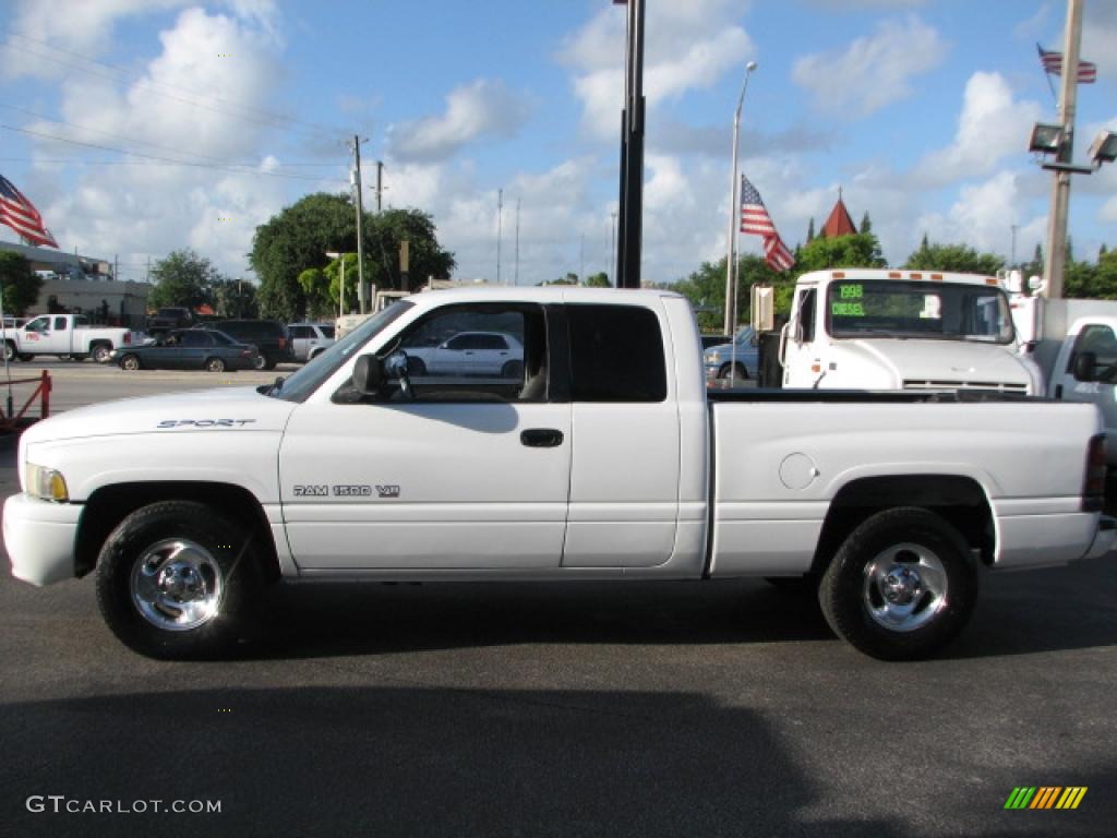 1999 Ram 1500 Sport Extended Cab - Bright White / Agate Black photo #4
