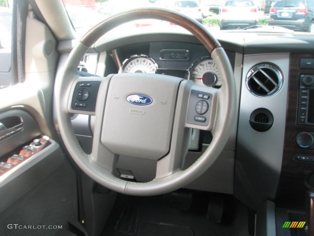 2007 Ford Expedition Limited Stone Steering Wheel Photo #39880547