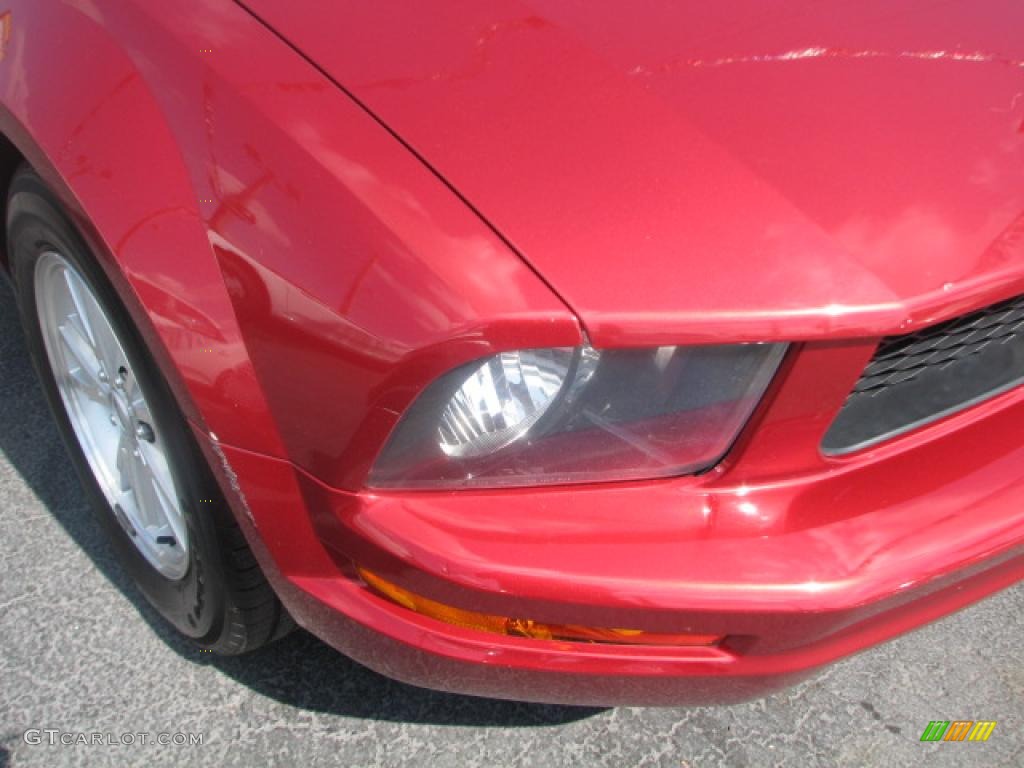 2007 Mustang V6 Deluxe Coupe - Redfire Metallic / Dark Charcoal photo #2