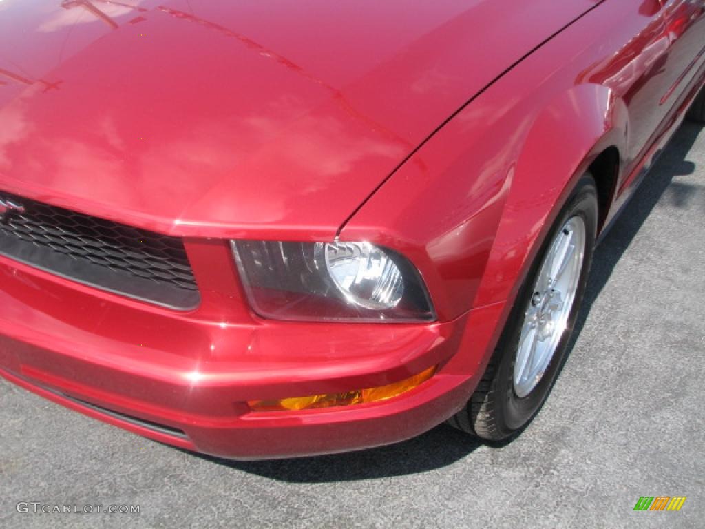 2007 Mustang V6 Deluxe Coupe - Redfire Metallic / Dark Charcoal photo #4