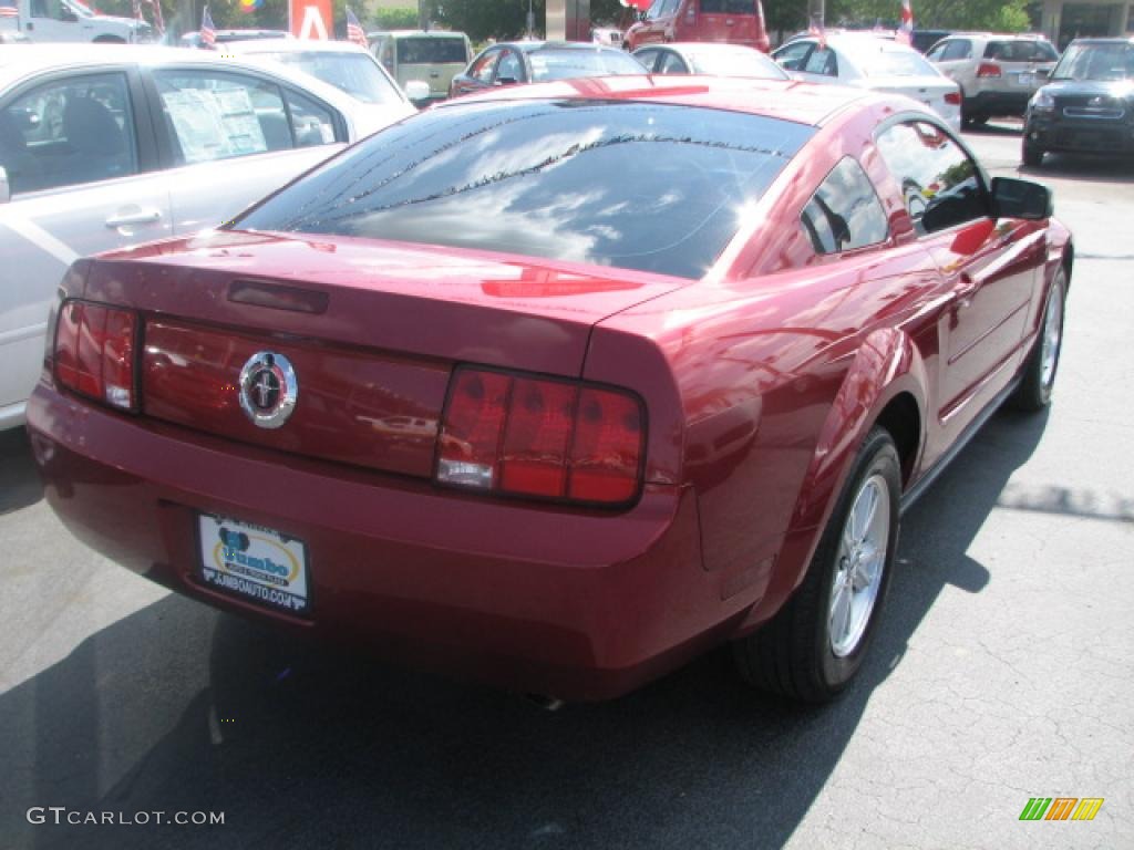 2007 Mustang V6 Deluxe Coupe - Redfire Metallic / Dark Charcoal photo #8