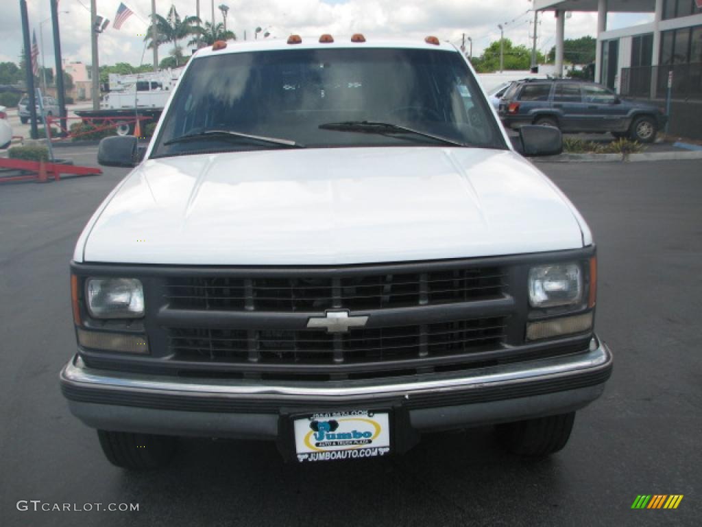 1999 C/K 3500 K3500 Crew Cab 4x4 Chassis - Summit White / Gray photo #3