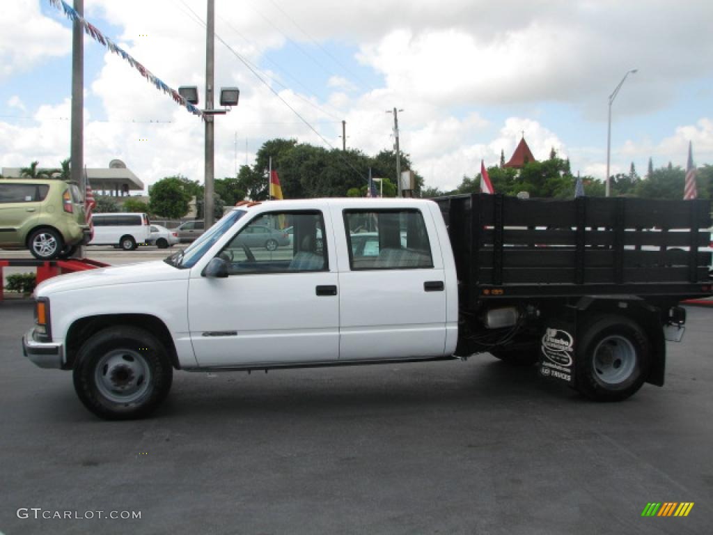 1999 C/K 3500 K3500 Crew Cab 4x4 Chassis - Summit White / Gray photo #6