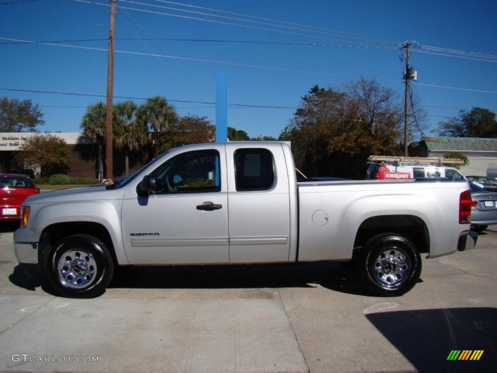 Pure Silver Metallic 2010 GMC Sierra 1500 SLE Extended Cab Exterior Photo #39882884