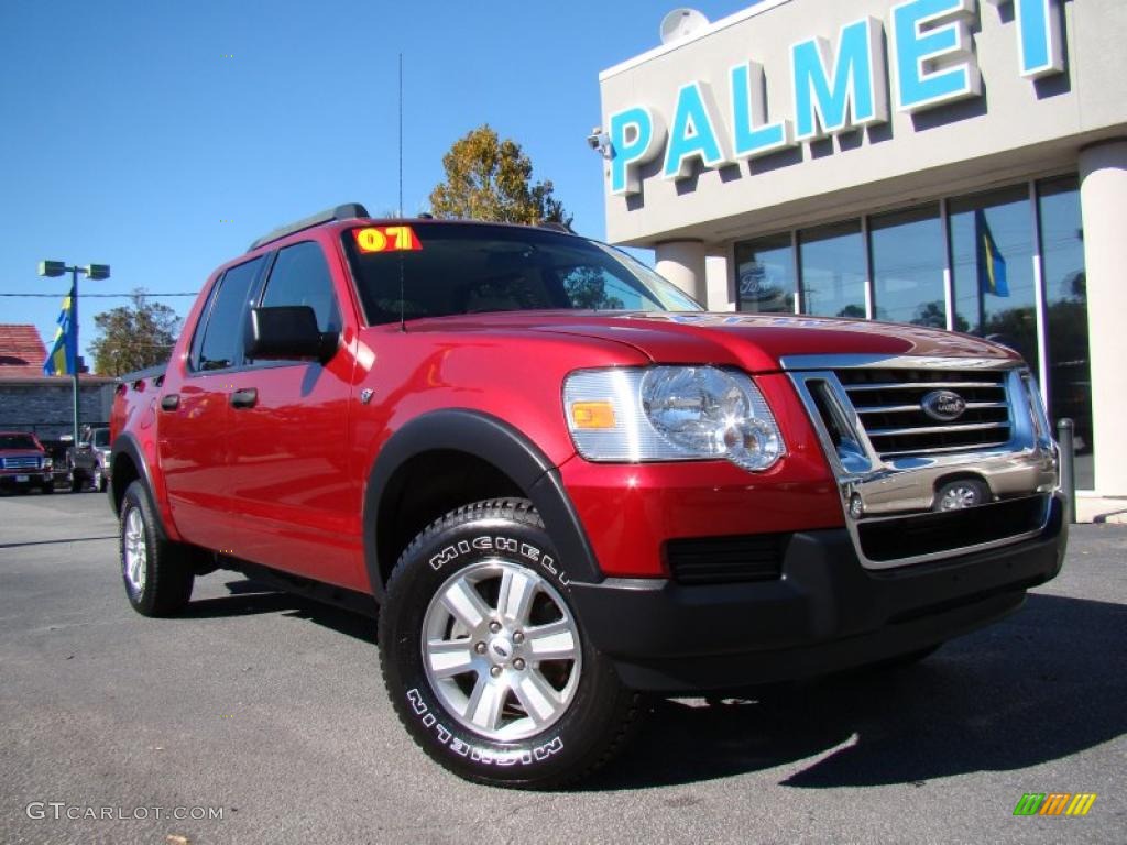 Red Fire 2007 Ford Explorer Sport Trac XLT Exterior Photo #39883572