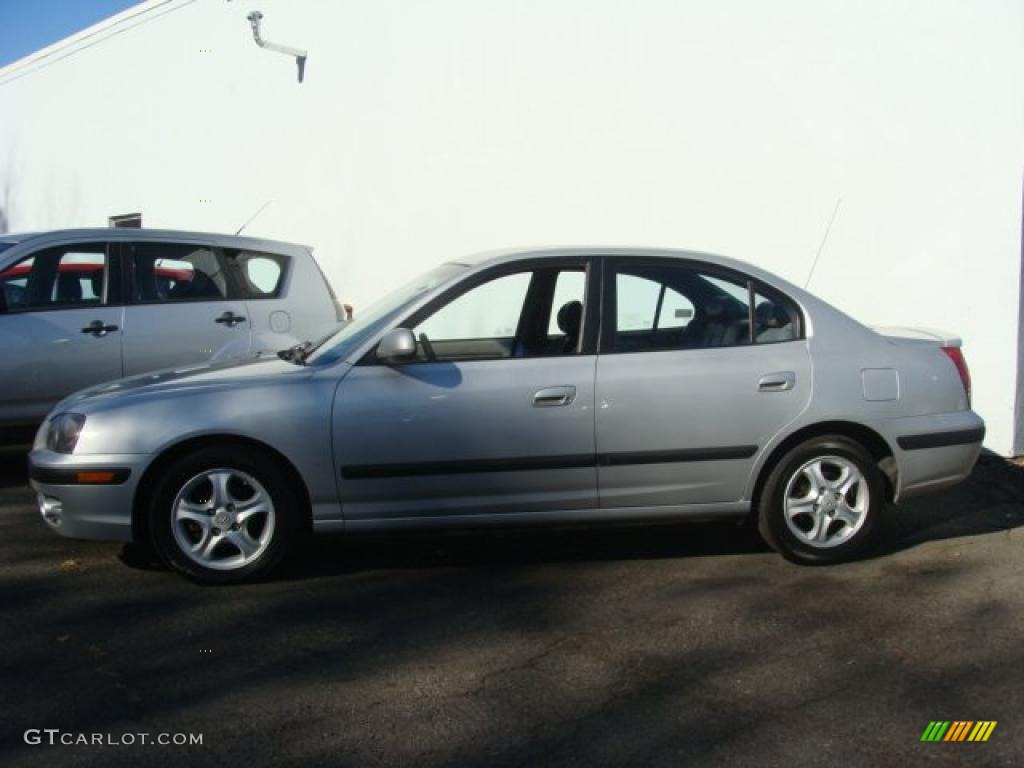 2004 Elantra GT Sedan - Sterling Silver / Gray photo #3