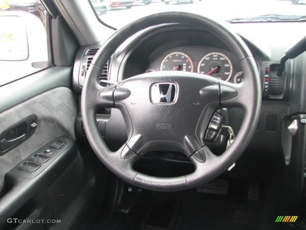 2004 Honda CR-V EX 4WD Black Steering Wheel Photo #39886500