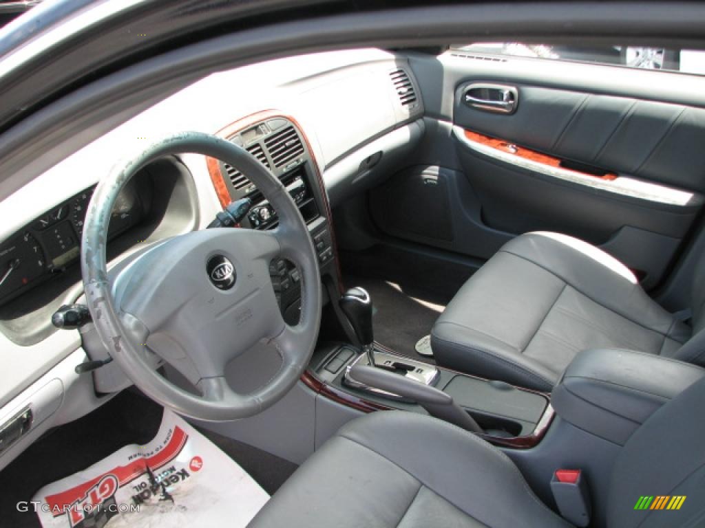 Gray Interior 2006 Kia Optima EX V6 Photo #39887524