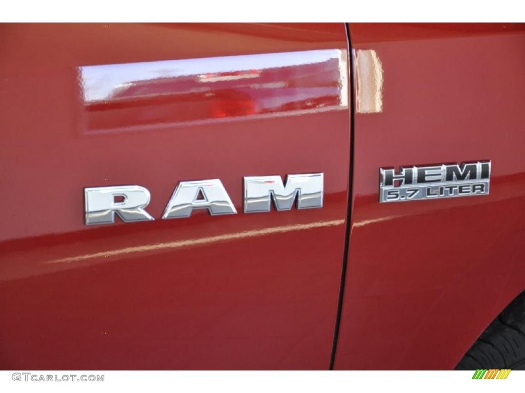 2009 Ram 1500 SLT Quad Cab - Inferno Red Crystal Pearl / Dark Slate/Medium Graystone photo #5
