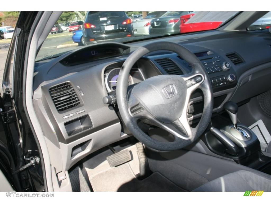 2010 Honda Civic LX Sedan Gray Dashboard Photo #39891200