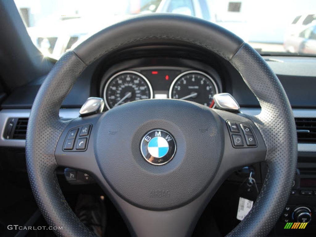 2010 BMW 3 Series 328i Coupe Black Steering Wheel Photo #39891884