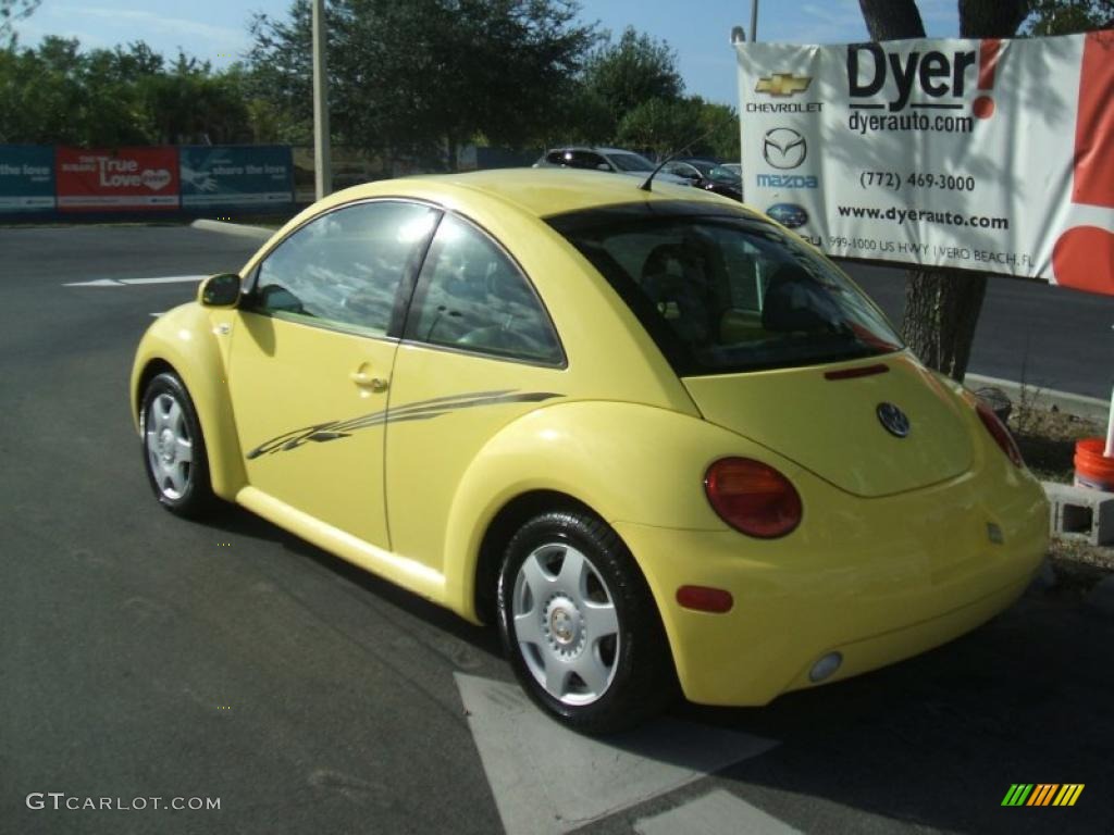 2001 New Beetle GLS 1.8T Coupe - Yellow / Light Grey photo #4