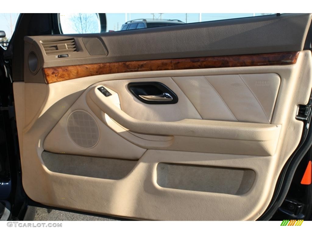 1999 BMW 5 Series 540i Sedan Sand Beige Door Panel Photo #39892901
