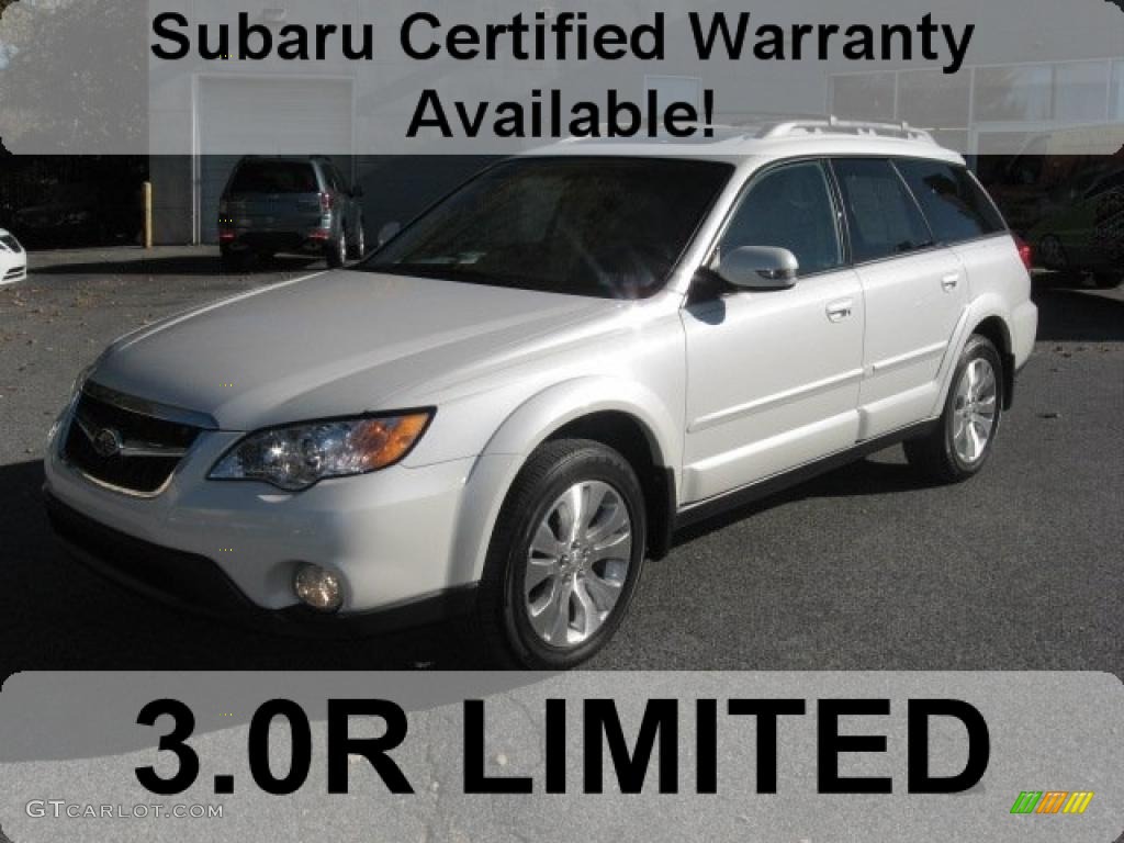2009 Outback 3.0R Limited Wagon - Satin White Pearl / Warm Ivory photo #1