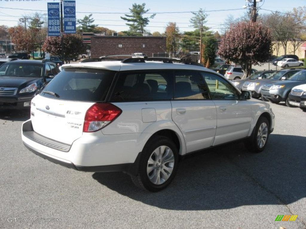 2009 Outback 3.0R Limited Wagon - Satin White Pearl / Warm Ivory photo #6