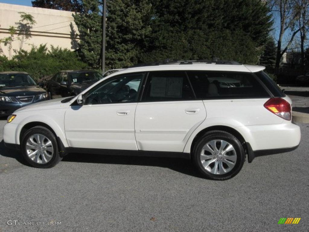 2009 Outback 3.0R Limited Wagon - Satin White Pearl / Warm Ivory photo #10