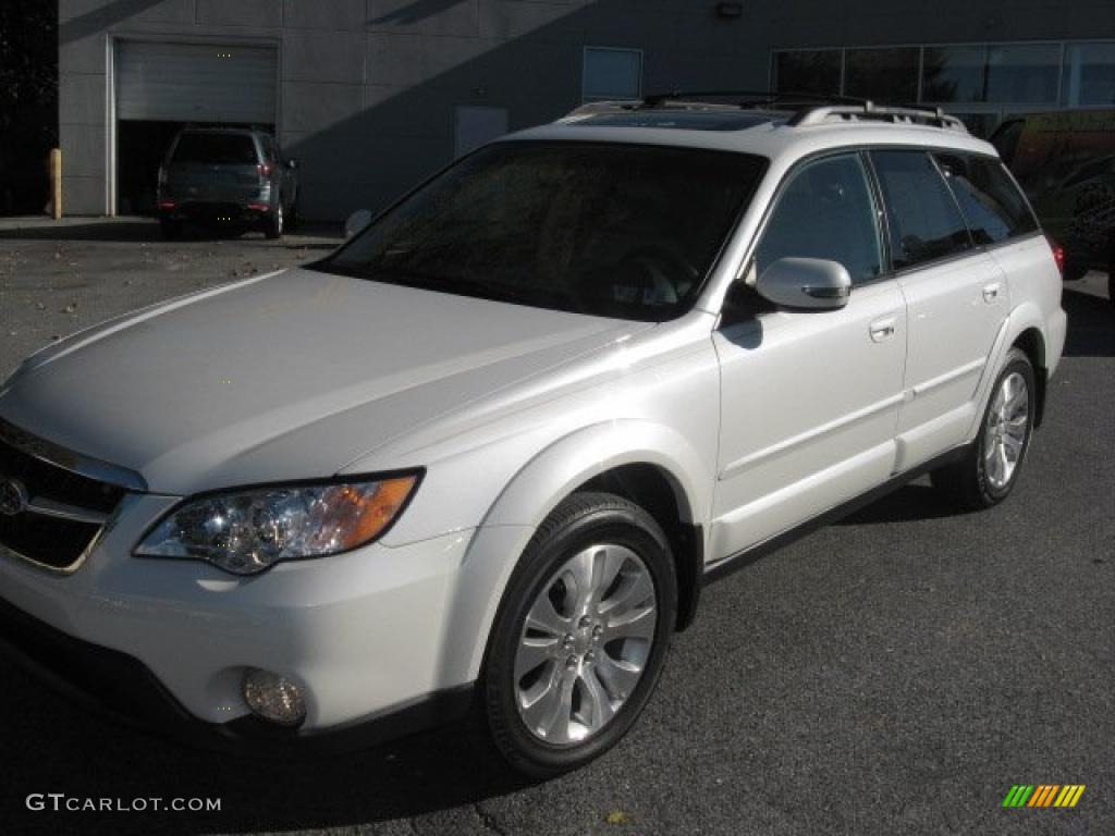 2009 Outback 3.0R Limited Wagon - Satin White Pearl / Warm Ivory photo #52