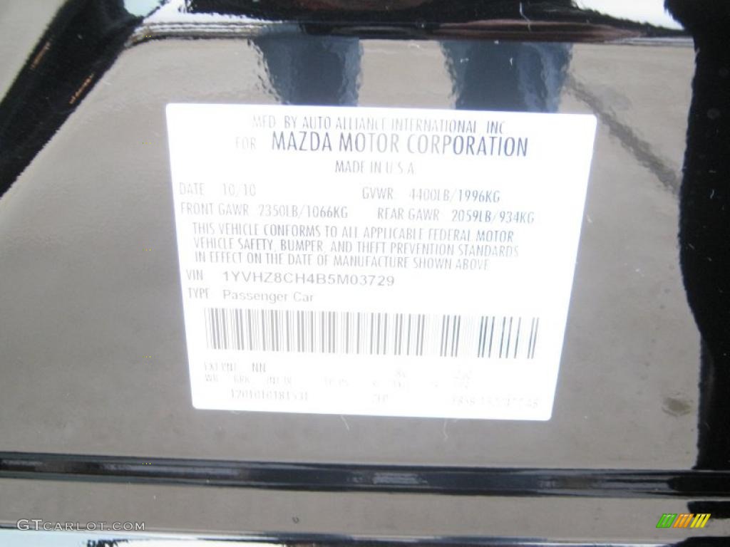 2011 MAZDA6 i Touring Sedan - Ebony Black / Black photo #25